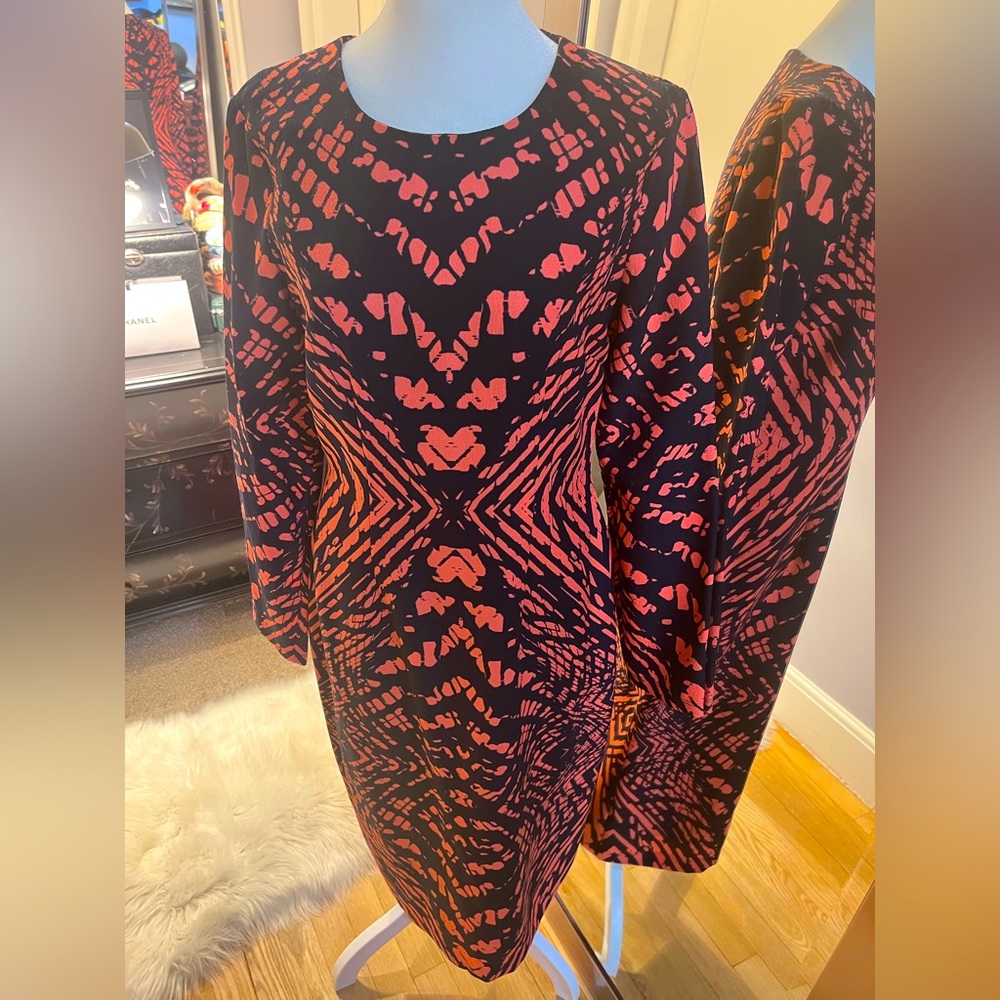 Maggy London Black and Pink Midi Dress - Picture 2 of 5